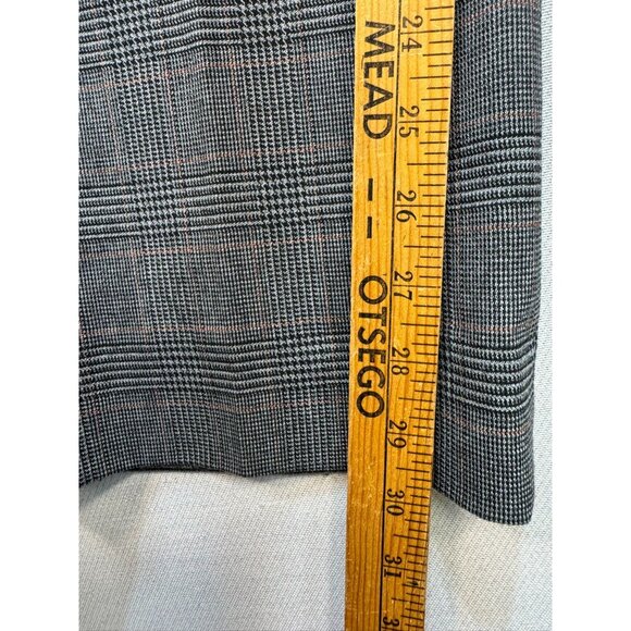 Larry Levine For Dressbarn Womens Glen Plaid Trousers Size 8 Gray Black - Picture 4 of 13
